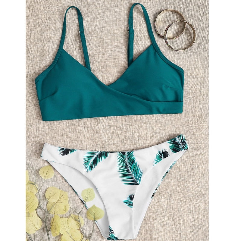 Women's swimsuit Bikini Swimwear Floral Random Print Bikini Set Push-Up Bikinis Sexy Biquini Swim Suit Female Beachwear Swimming