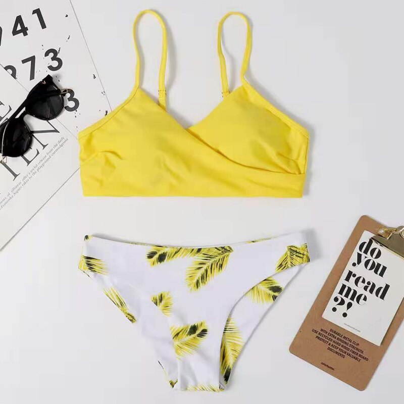 Women's swimsuit Bikini Swimwear Floral Random Print Bikini Set Push-Up Bikinis Sexy Biquini Swim Suit Female Beachwear Swimming